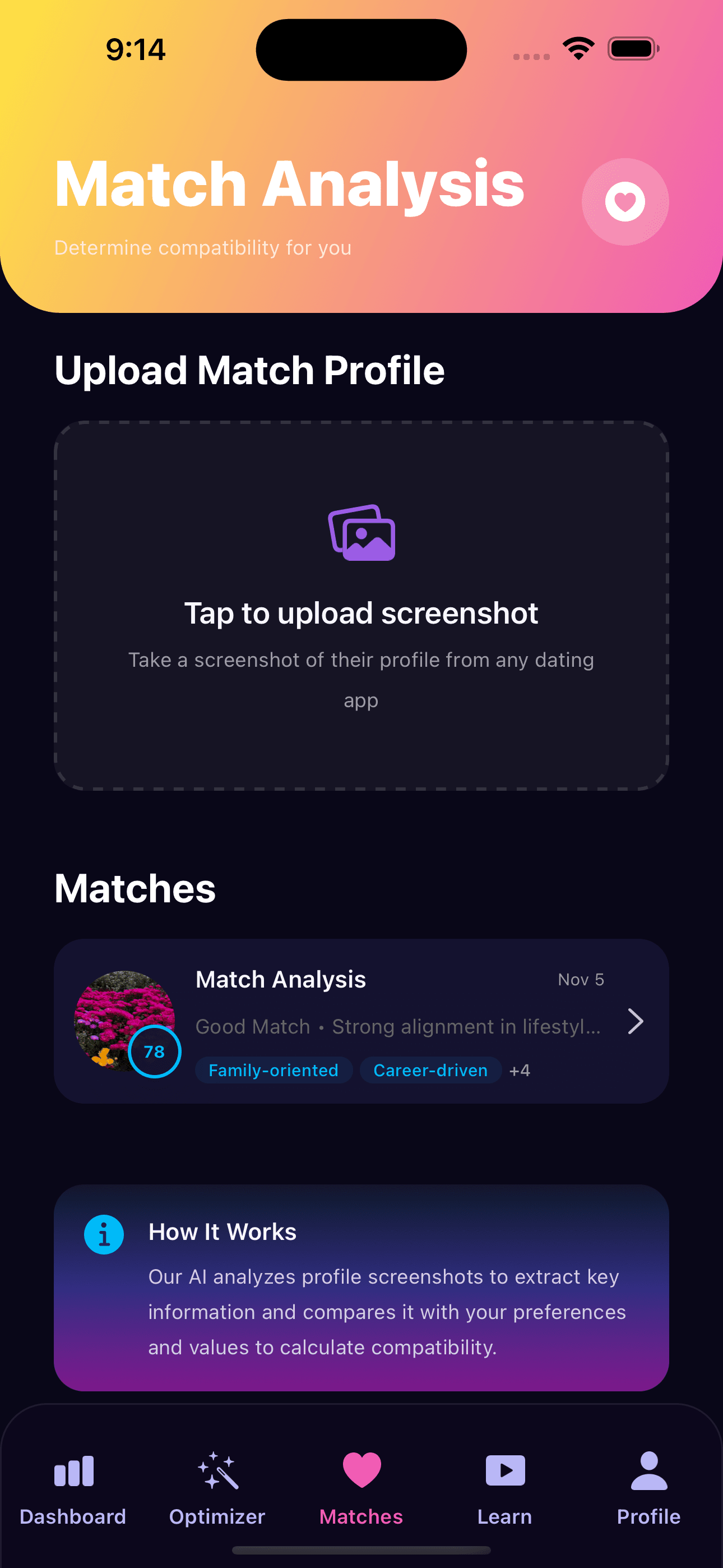 Arrow compatibility upload screen
